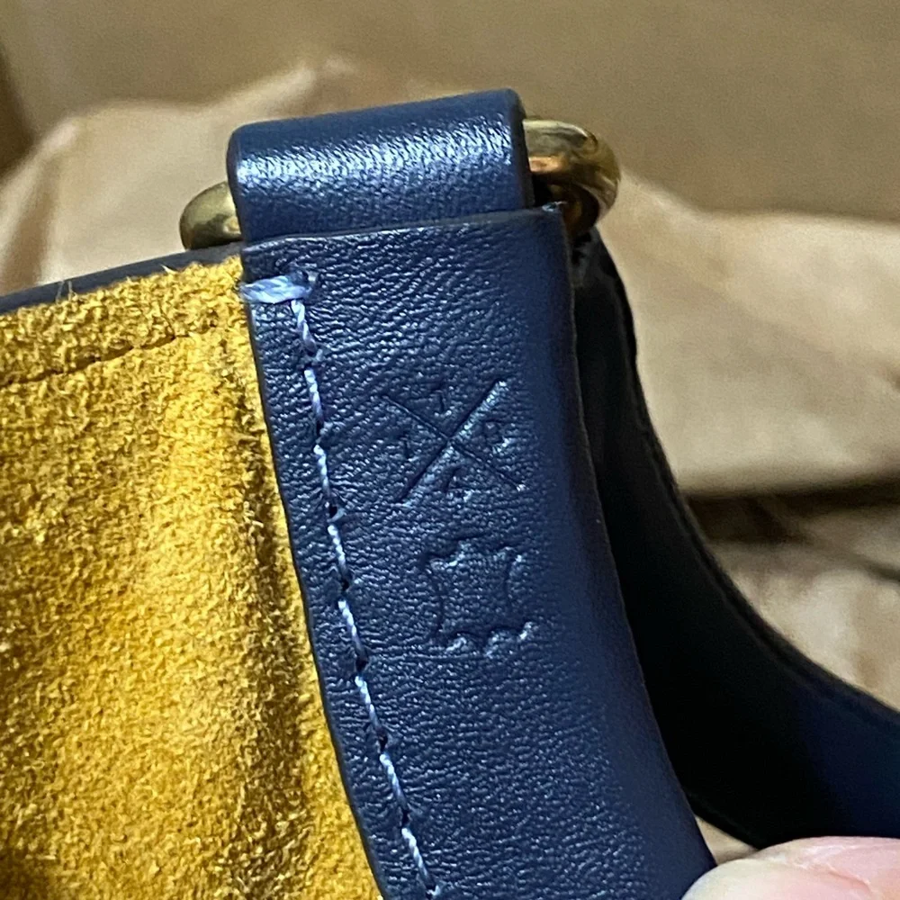 LKNW Coach Rae XL Tote Satchel Glove Tanned Denim Leather Rare Find! - Picture 13 of 16